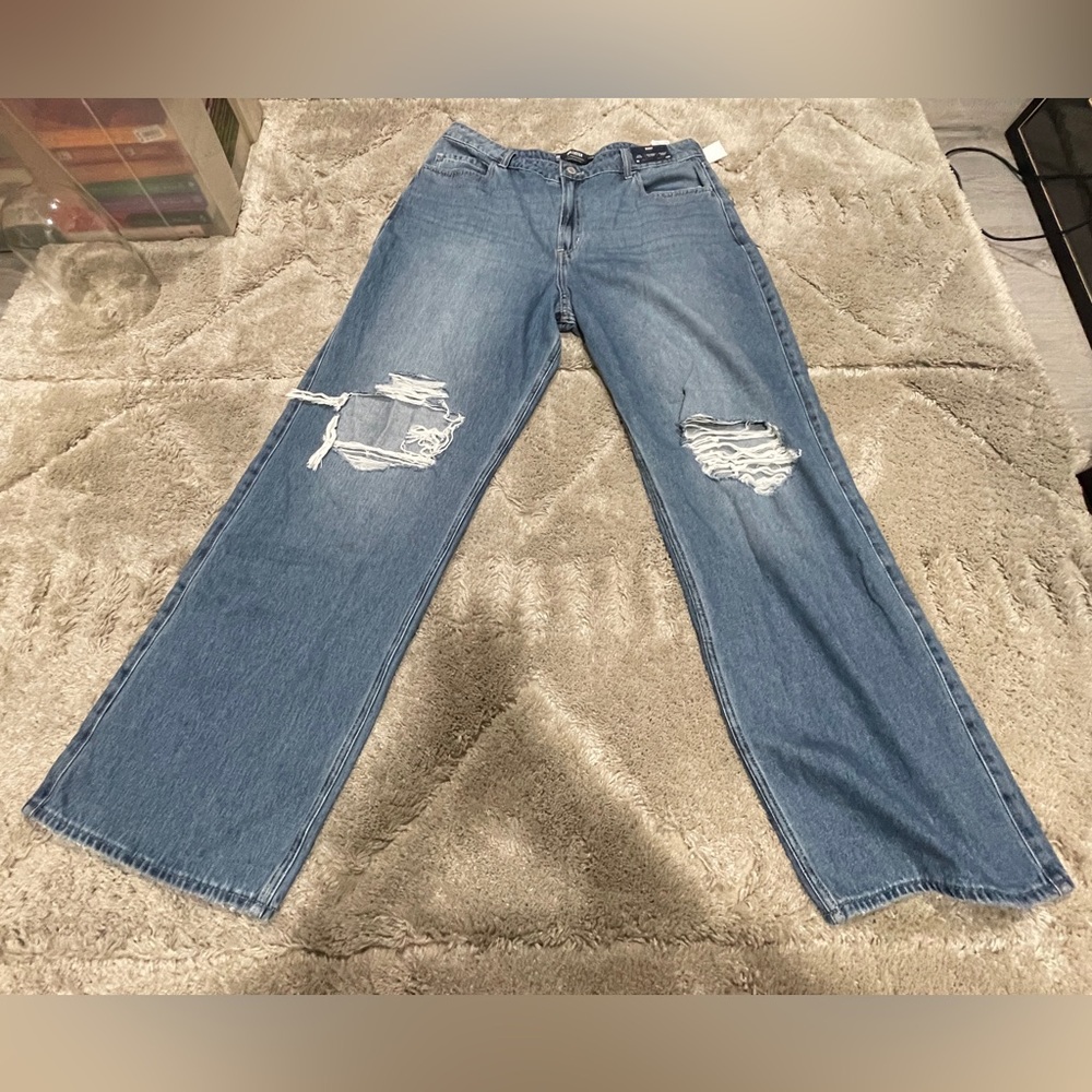 Hollister Light Blue Distressed Boyfriend Jeans